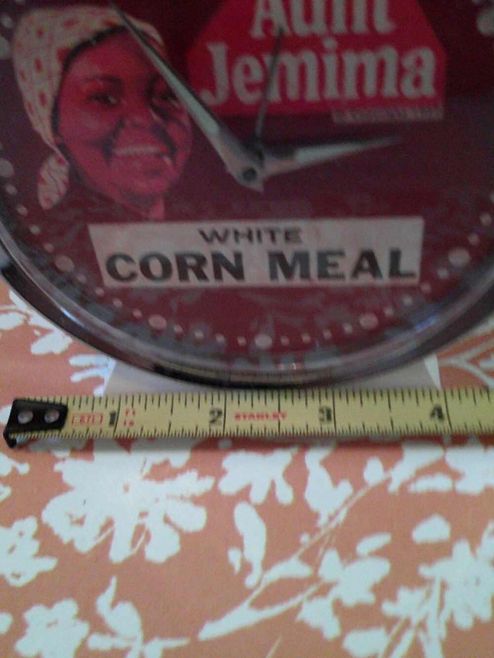 Vtg 1950's Aunt Jemima Cornmeal Clock WORKS, w/issues pls read... - Picture 6 of 8